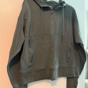 Old Navy Women’s Dynamic Half-Zip Hoodie Jersey Pullover in Forest